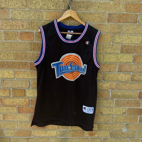 Vintage 90s Champion Space Jam Donald Duck Toon Squad Jersey Large Jordan Movie - Picture 10 of 10